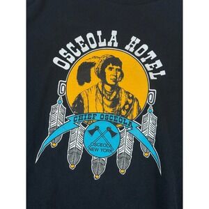Vintage Osceola Hotel Long Sleeve Small‎ T-Shirt Chief Osceola NY World Famous